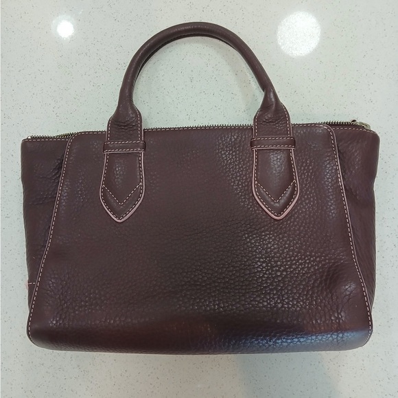 Cole Haan Coral and Brown Leather Accent Bag - Picture 1 of 5